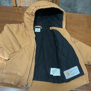 Carhartt Kids Brown Hooded Puffer Jacket